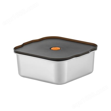 商用保鲜盒 食品级304不锈钢饭盒水果盒冰箱专用密封收纳盒家用