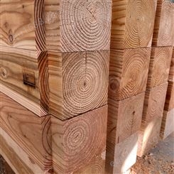 亿展木业 防腐钢木基础垫木 5米枕木 全新 火车油浸 质优价保